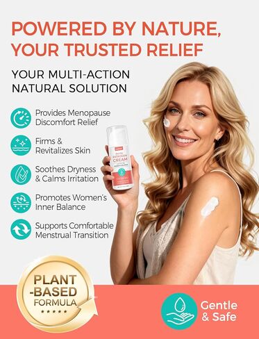 Estrogen Cream for Menopause Support - Soothing Phytoestrogen Cream with Wild Yam for Women - Natural Balancing Skin Moisturizer - hydrates, Firms & Revitalizes Dry, Aging Skin - 3.5 oz in Saudi Arabia