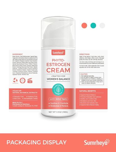 Estrogen Cream for Menopause Support - Soothing Phytoestrogen Cream with Wild Yam for Women - Natural Balancing Skin Moisturizer - hydrates, Firms & Revitalizes Dry, Aging Skin - 3.5 oz in Saudi Arabia