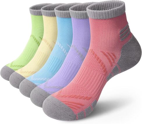 iCamter 5 Pairs Ankle Socks for Women - Athletic Essentials Quarter Cushioned Moisture Wicking Cycling Hiking Running Socks in Saudi Arabia