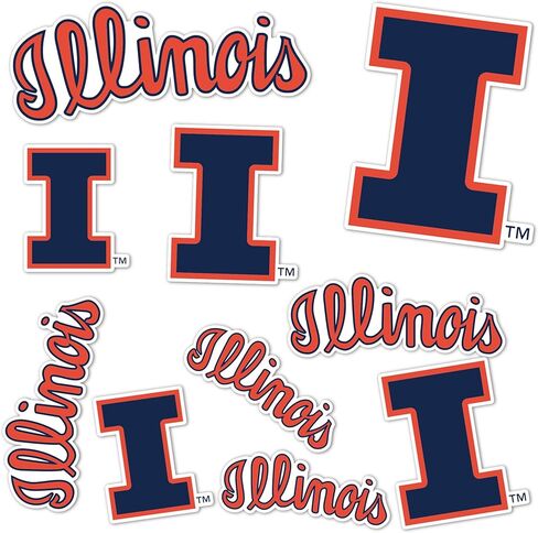 ملصق جامعة إلينوي صبار الصحراء Fighting Illini U of I شارات الفينيل زجاجة مياه للكمبيوتر المحمول ورقة قصاصات السيارة T1 (النوع 1-2) in Saudi Arabia