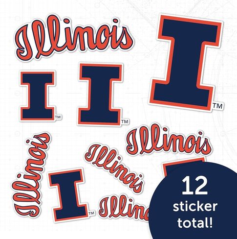 ملصق جامعة إلينوي صبار الصحراء Fighting Illini U of I شارات الفينيل زجاجة مياه للكمبيوتر المحمول ورقة قصاصات السيارة T1 (النوع 1-2) in Saudi Arabia