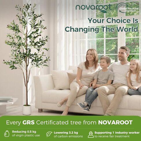 Olive Tree, 6FT Tall Faux Olive Tree with Moss and Planter, Olive Trees Artificial Indoor with Realistic Wood Trunk and Lifelike Fruits, Fake Olive Tree for Home Office Living Room Decor in Saudi Arabia