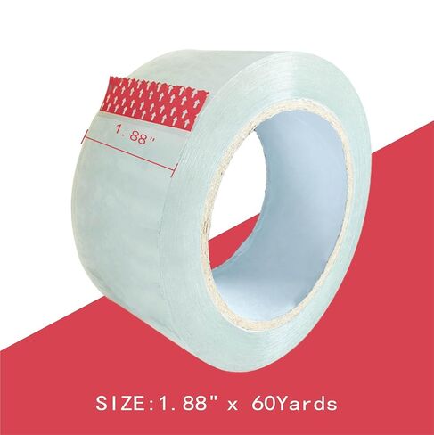 POLYSELLS 2.7 Mil Clear Packing Tape 6 Rolls, 1.88" x 60 Yards Per Roll, Heavy Duty Sealing Tape for Moving, Packaging, Storage & Industrial Sealing in Kuwait