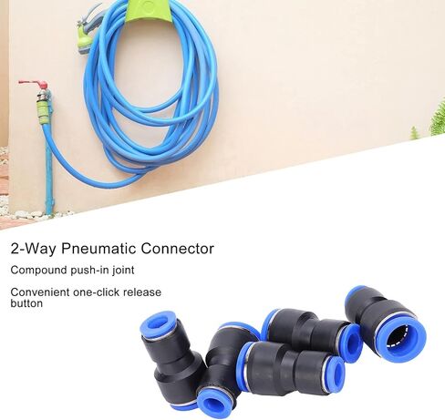 2 Way Pneumatic Quick Push In Connector, 50Pcs PBT Material Air Water Fitting for PU Tube Hose Joints, PG16 10 in Saudi Arabia
