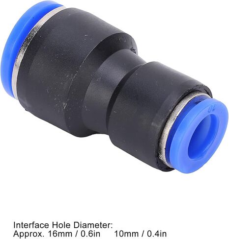 2 Way Pneumatic Quick Push In Connector, 50Pcs PBT Material Air Water Fitting for PU Tube Hose Joints, PG16 10 in Saudi Arabia