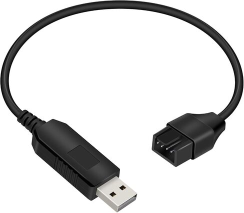 GELRHONR 12V Step-Up USB to Fan Adapter, USB to 3Pin/4Pin Full Speed PC Fan Power Adapter Cable (1.6FT/0.5M) in Saudi Arabia