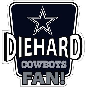 Siskiyou Sports NFL Dallas Cowboys Die-Hard Fan Auto Decal, Team Colors, One Size in Kuwait