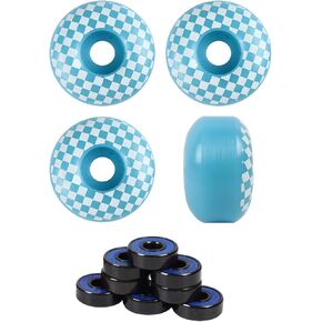 عجلات لوح التزلج TGM مع 7 محامل وفواصل ABEC (مربع LBlue/White، 52 مم) in Kuwait