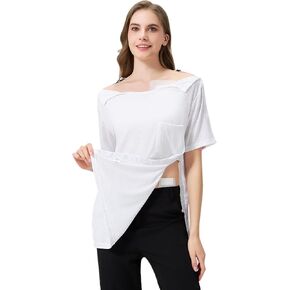 Post Shoulder Surgery Shirts for Women, Tear Away After Rotator Cuff Shirts, Chemo Port Adaptive Clothing Unisex in Saudi Arabia