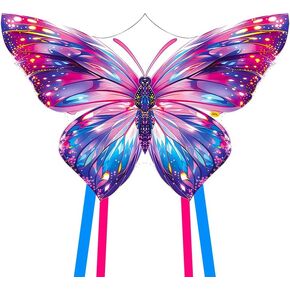 XIAOYAOJIN Butterfly Kite for Kids Ages 4-8 & Adults, 31x22 Large Beginner Easy to Fly Beach Kite, Includes 300ft Line Handle, Outdoor Family Fun, Great for Kids Boys Girls. in Kuwait