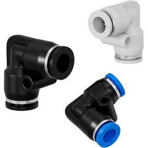 Pneumatic Plastic Air Pipe Right Angle Quick Plugs Connector PV4/6/8/10/12/16 1Pcs(Pv14(black)) in Saudi Arabia