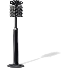 Curio Home Goods Ionic Bottle Brush, Magnetized to Stand Upright, Stainless Steel with Replaceable Head, Onyx/Black in Saudi Arabia