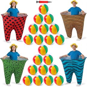 Seematn Granny Pants Yard Game Set of 4 Big Pants and 20 Balls 1 Pump, Granny Pant Outdoor Party Game for Adults Teens Group Family Reunions Backyard Tossing Fun in Saudi Arabia