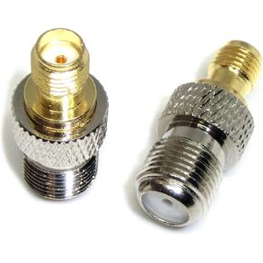 2PCS RF Coaxial Coax Adapter F Type Female Jack to SMA Male Plug Straight F Connector to SMA Connector Javino(F Female to SMA-K) in Saudi Arabia