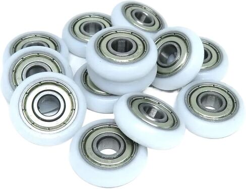 10 Pieces 6x22x6 mm POM Coated Roller BSR60622-6 22 mm Diameter polyacetal Silent Wrapped Wheel 6 * 22 * 6 Door and Window Guide Wheel in Saudi Arabia