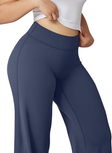 Women's Wide Leg Yoga Pants, High Waisted Stretch Workout Pants, Straight Leg Athletic Sweatpants in Saudi Arabia