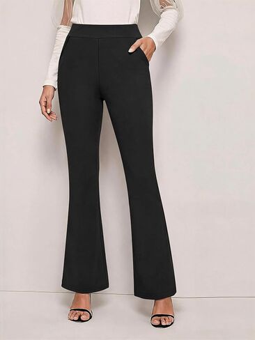Women’s Classic Yoga Dress Pants High Rise Flare Soft Feeling Pull On Work Yoga Pants for Business Office Work Y2k in Saudi Arabia