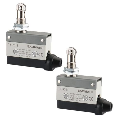 BAOMAIN Limit Switch TZ-7166, Flexible Coil Spring Actuator, 360-Degree Wobble Stick, 1NO+1NC SPDT, 10A 250VAC Heavy Duty Industrial Horizontal Micro Switch, IP65 Waterproof in Saudi Arabia