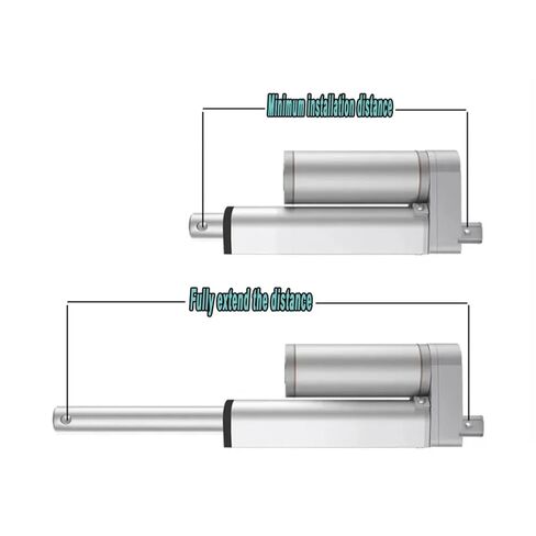Heavy Duty 150kg Linear Actuator 12V DC, 4mm/s Adjustable Stroke 100-1000mm, IP54 Waterproof with Dual Brackets & T2 Connector(500N 20mm-S,300mm Stroke,24V) in Saudi Arabia