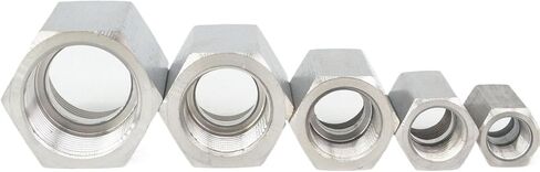 1PC 3/8" BSPP Female 304 Stainless Hex Nut Rod Pipe Adapters Max Pressure 8000 psi in Saudi Arabia