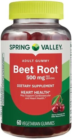 Beetroot Dietary Supplement Gummies, Cherry, 500 mg, 60 Count in Saudi Arabia