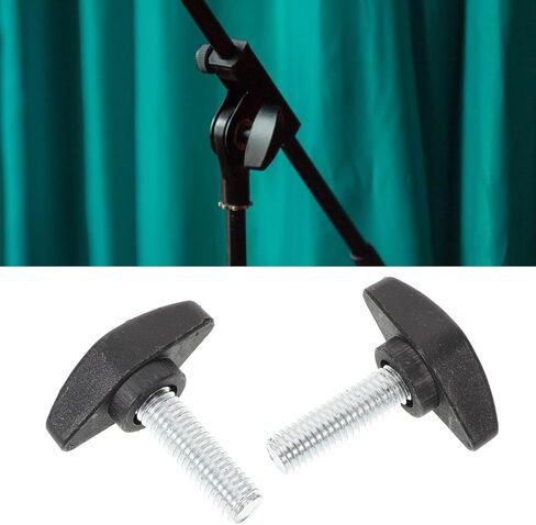 10pcs Microphone Mount Clamp Screws for Stand Mic Clip Screw M8x25-36 Head Diameter Easy Installation Non-slip Grip Universal Fit in Saudi Arabia