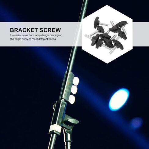 10pcs Microphone Mount Clamp Screws for Stand Mic Clip Screw M8x25-36 Head Diameter Easy Installation Non-slip Grip Universal Fit in Saudi Arabia