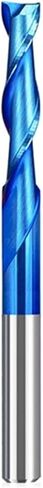 10Pcs Nano Blue Coat Flat Nose End Mill CNC Router Bits 1/8" Shank 2 Flutes Spiral Milling Cutter Tungsten Carbide(3.175x3.175x12mm) in Saudi Arabia