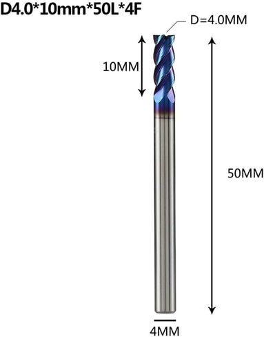 1pcs Tungsten Carbide 4 Flute Straight Shank Square End Mill CNC Milling Tools D1-D20 Mm for Aluminum Copper Carbon Steel Die Alloy in Saudi Arabia