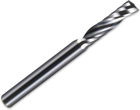 10pcs O Flute CNC Router Bits 1.0mm-12mm Shank Single Carbide Milling Cutter Spiral End Mill for Acrylic PVC MDF Wood(3.175x2.5x4x38L) in Saudi Arabia