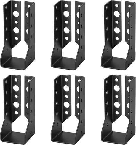 GBGS 6 Pack Concealed Joist Hangers,2"x6" Outdoor Concealed-Flange Joist Brackets,14 Gauge in Saudi Arabia