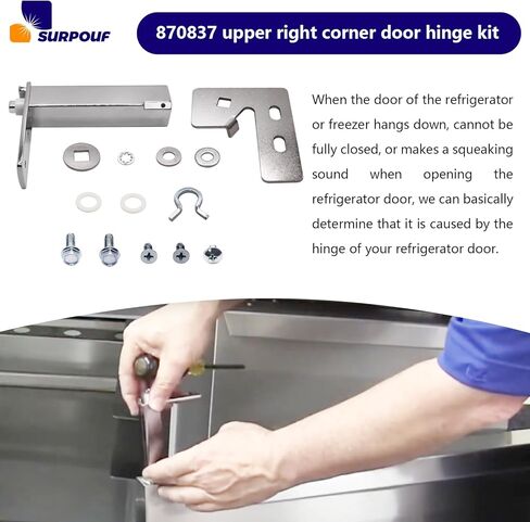 870837 Top Right Door Hinge Kit Compatible with True in Saudi Arabia