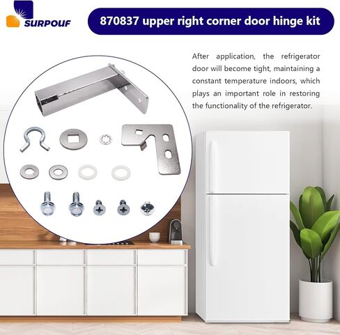 870837 Top Right Door Hinge Kit Compatible with True in Saudi Arabia