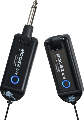 نظام جيتار لاسلكي MOOER U10، جهاز استقبال إرسال جيتار لاسلكي UHF تداخل منخفض مع 4 قنوات للآلات الموسيقية الكهربائية جيتار باس أمبير in Saudi Arabia