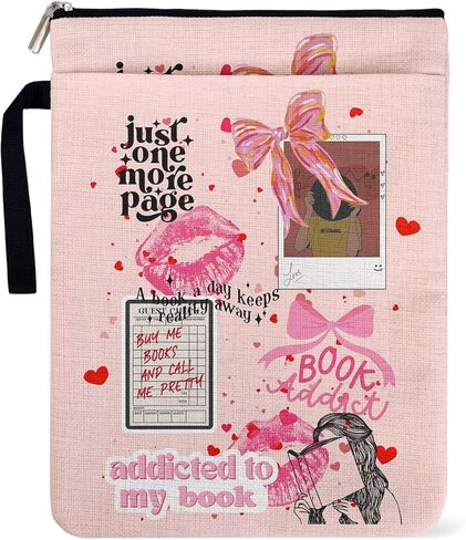 Butterfly Retro Book Sleeve - Y2K Aesthetic Sleeve for Paperbacks, Zippered 9x12 Protector Carry Handle Book Club Essential & Book Lovers Gifts in Saudi Arabia