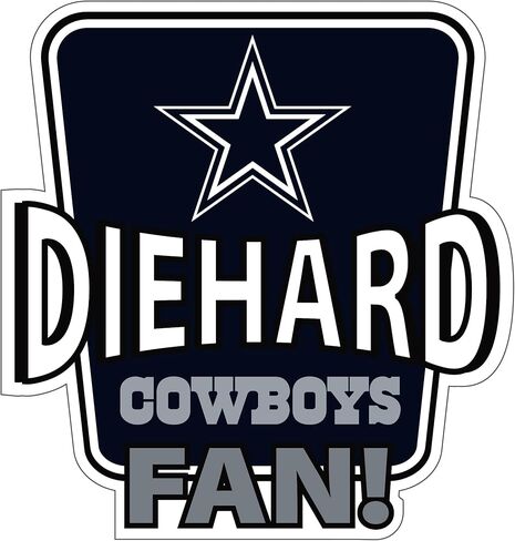 ملصق سيارة Siskiyou Sports NFL Dallas Cowboys Die-Hard Fan، ألوان الفريق، مقاس واحد in Saudi Arabia