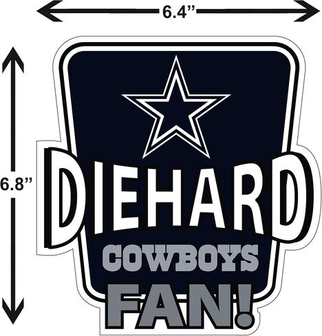 ملصق سيارة Siskiyou Sports NFL Dallas Cowboys Die-Hard Fan، ألوان الفريق، مقاس واحد in Saudi Arabia