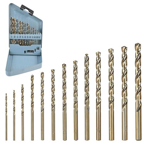 Cobalt Drill Bit Set, 13Pcs M35 High Speed Steel Jobber Length Drill Bit Kit for Hardened Metal, Stainless Steel, Cast Iron and Plastic, Complete Bits Sets with Storage Holder Case 1/16"-1/4" in Saudi Arabia
