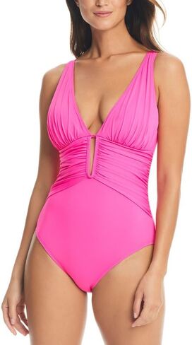Bleu Rod Beattie Women's Molded-Cup One-Piece Swimsuit (Pink Bling, 10) in Saudi Arabia