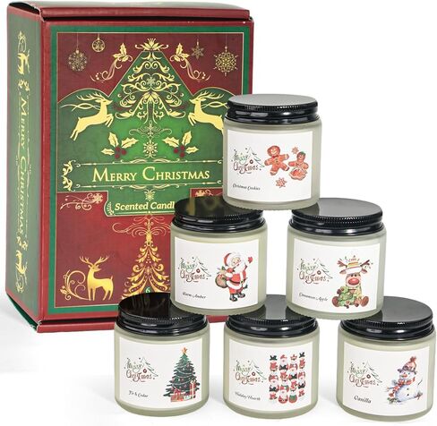 مجموعة شموع معطرة للربيع والصيف، شموع الصويا للمنزل، مجموعة هدايا شموع مكونة من 6 قطع - هدايا لعيد الأم للنساء، شمعة علاجية عطرية، شموع معطرة بوزن 21 أونصة للنساء - هدايا للأم in Saudi Arabia