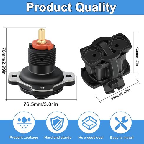 1307346 مجموعة غطاء الخلاط Sp Kit وخرطوشة وحدة موازنة الضغط GP800820 المتوافقة مع صمام دش Kohler، طقم إصلاح خرطوشة الدش لصمام الدش Rite-Temp وK-304، ريترو in Saudi Arabia