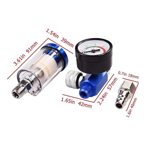 in-line Oil Water Separator Filter Separator Spray Gun air Regulator Pressure Gauge for Spray Gun Pneumatic Tools(U-Connector) in Saudi Arabia