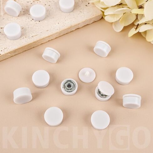 50 Pack Mini Rotating Bearings Windmills Hair Clip Ball Bearing for Crochet DIY Rotatable Pinwheel Craft (White) in Saudi Arabia