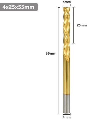 1pcs Square Nose End Mill 2 Flute UP Down CNC Router Bit 3.175/4/6/8/10mm Shank Carbide Milling Cutter in Saudi Arabia