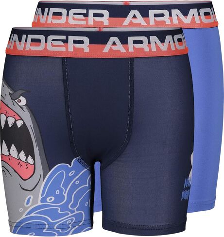 Under Armour Boys' Performance Boxer Briefs, Panic Orange Print, Medium in Kuwait