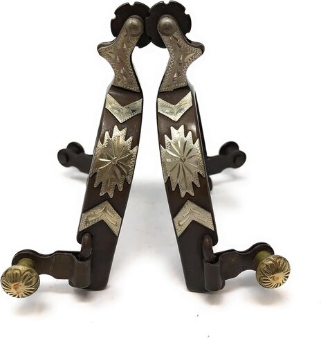 AJ Tack Men's Antique Brown Southwest Engraved Spurs in Saudi Arabia