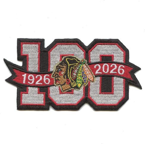 Chicago 100th Anniversary Season Jersey Patch 2025-26 Embroidered in Saudi Arabia