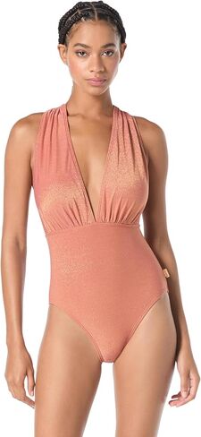 Vince Camuto Women's Plunge Neck One Piece Swimsuit in Saudi Arabia