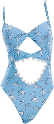 haikyuu Women Shark One Piece Swimsuit Kawaii Cute Swimsuit Cut Out Bathing Suit in Saudi Arabia