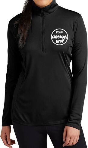 INK STITCH Women Lst357 Custom Embroidery Personalized Add Your Logo Texts PosiCharge Competitor Quarter Zip in Saudi Arabia